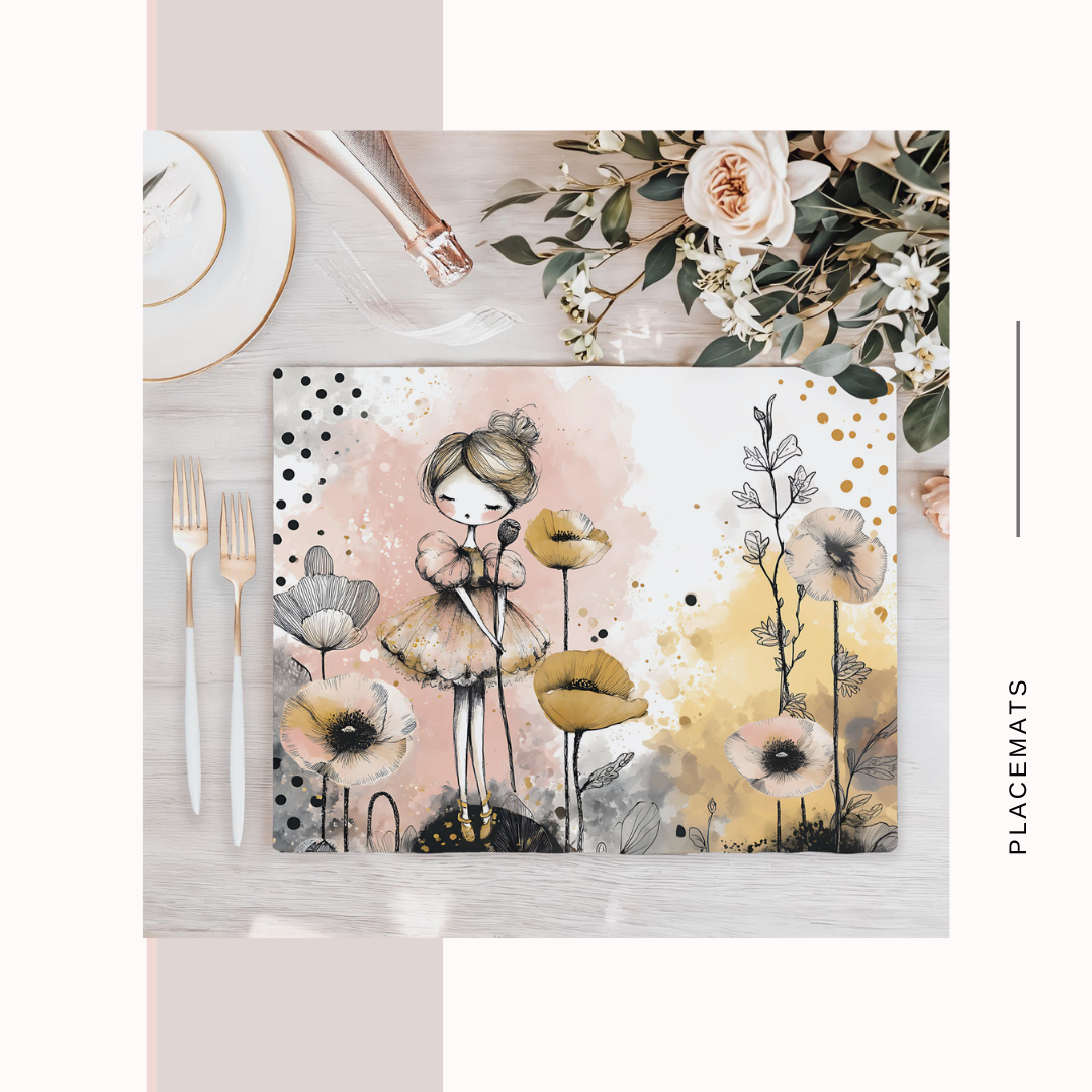 Wooden Placemats – (Set of 6) Dots