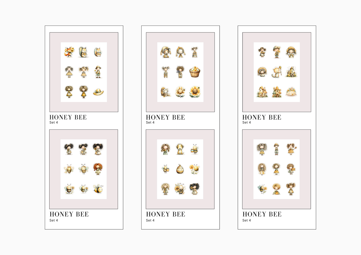 Sticker Sheets Honey Bees