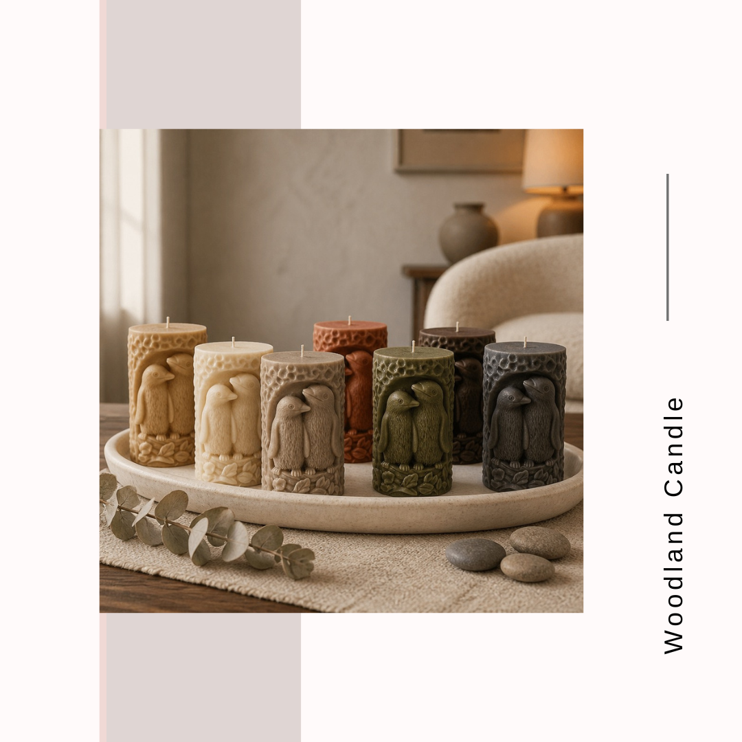 Woodland Whispers Penguin Candles
