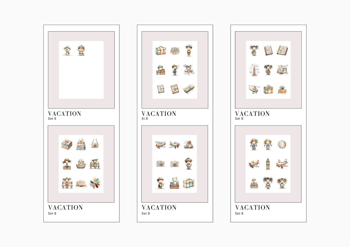 Sticker Sheets Vacation