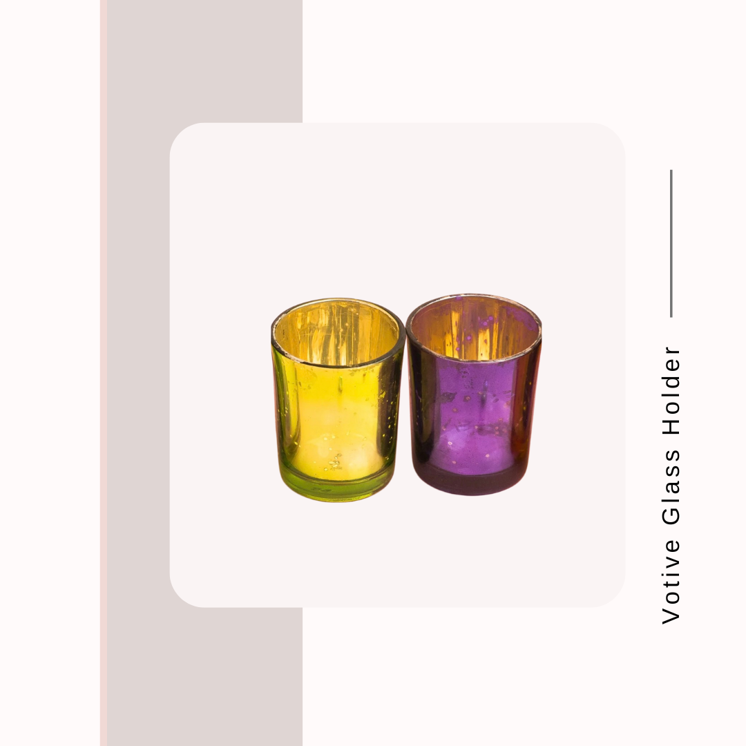 Mercury Glass Votive Candle Holder for T-Light Candles