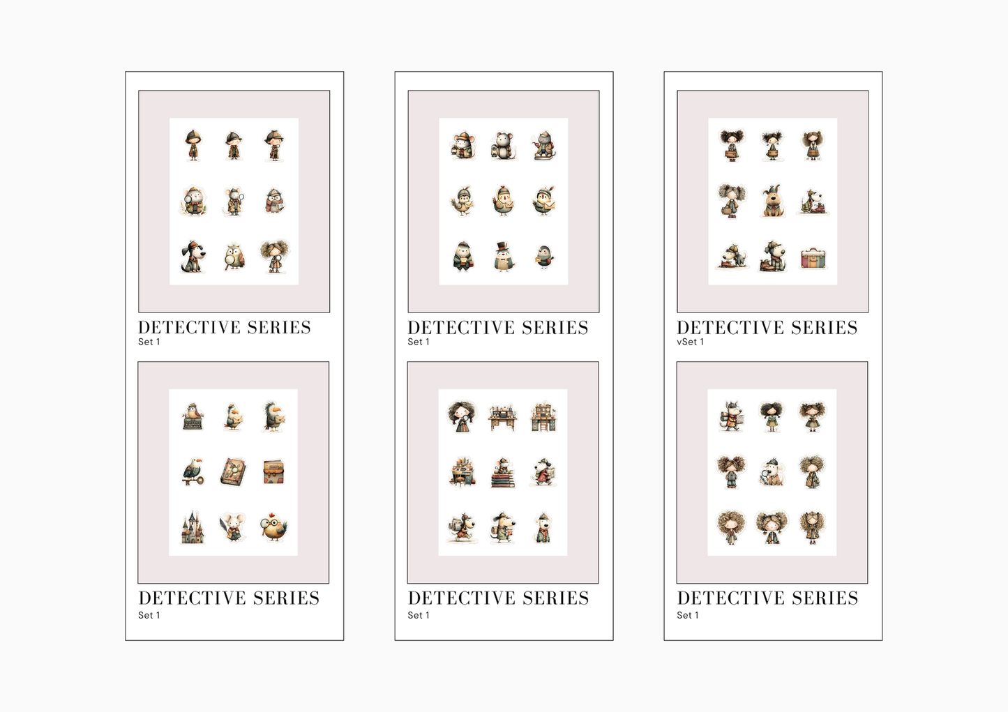 Sticker Sheets Detective Series
