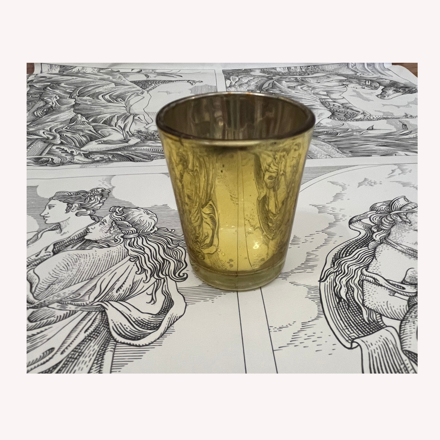 Mercury Glass Votive Candle Holder for T-Light Candles