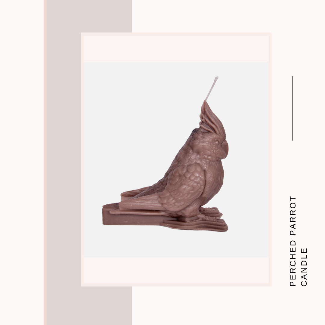 Perched Parrot Candle