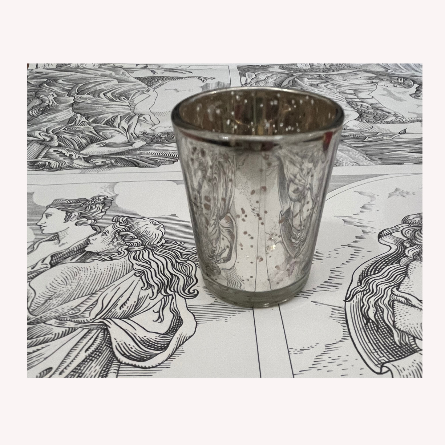Mercury Glass Votive Candle Holder for T-Light Candles