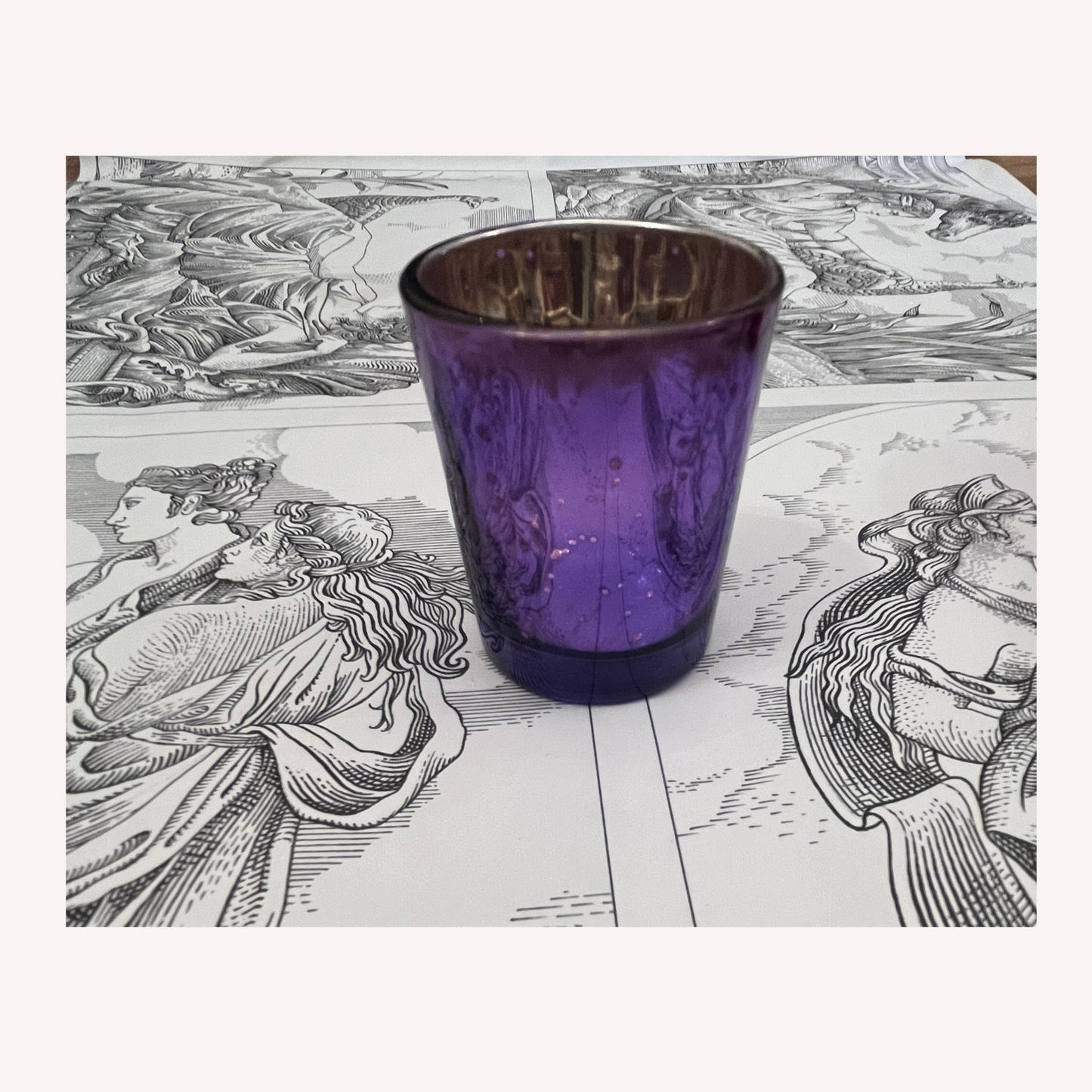 Mercury Glass Votive Candle Holder for T-Light Candles