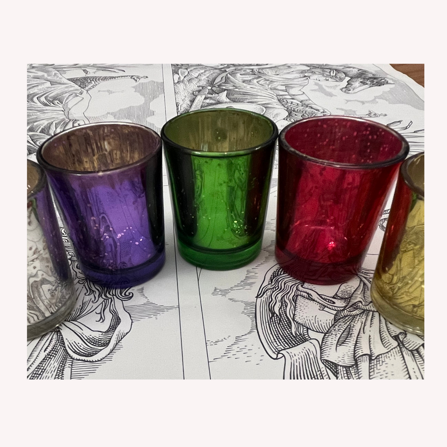 Mercury Glass Votive Candle Holder for T-Light Candles