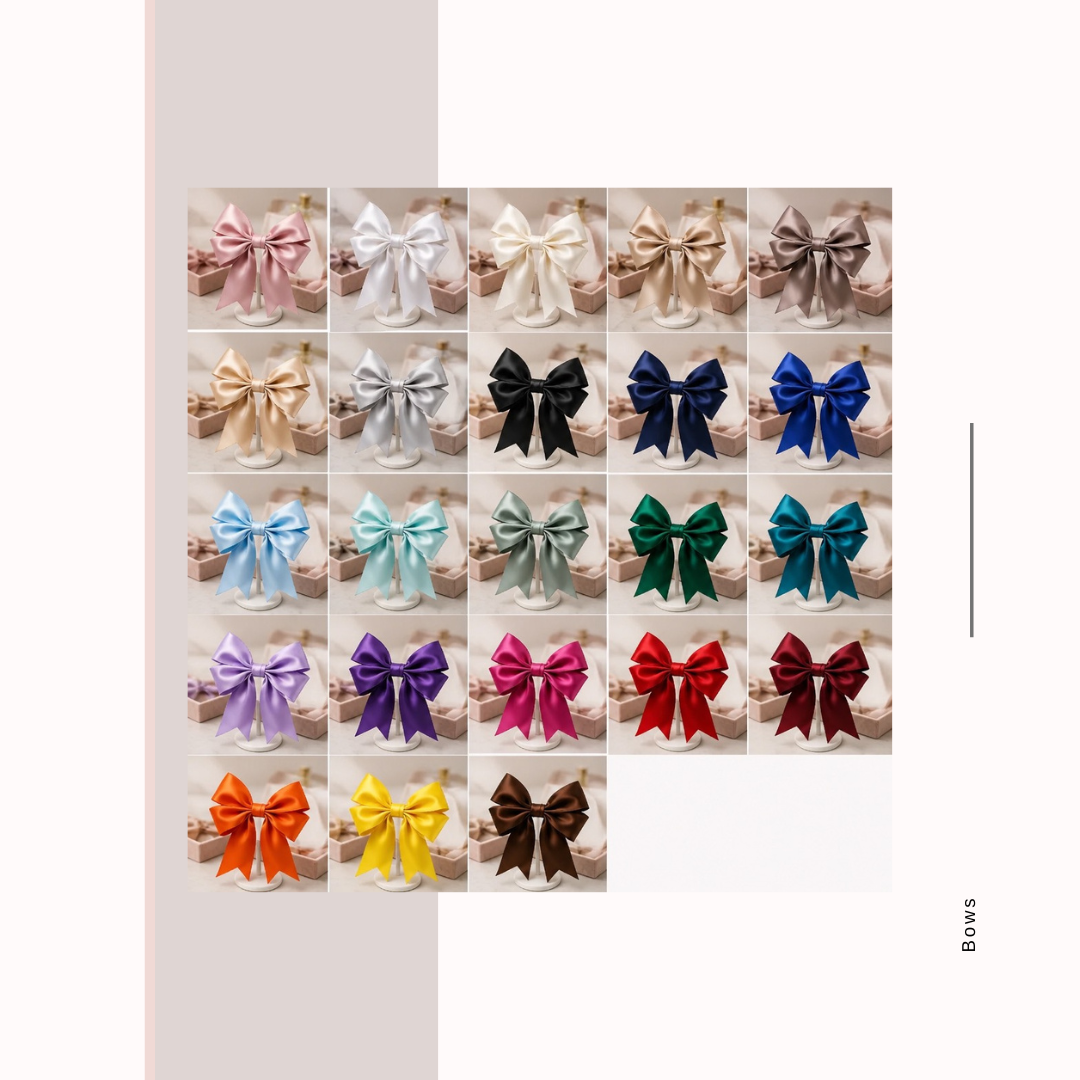 Satin Coquette Bows – Set of 12