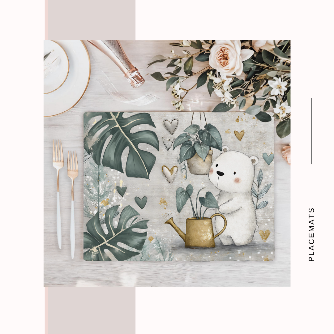 Wooden Placemats – (Set of 6) Green House
