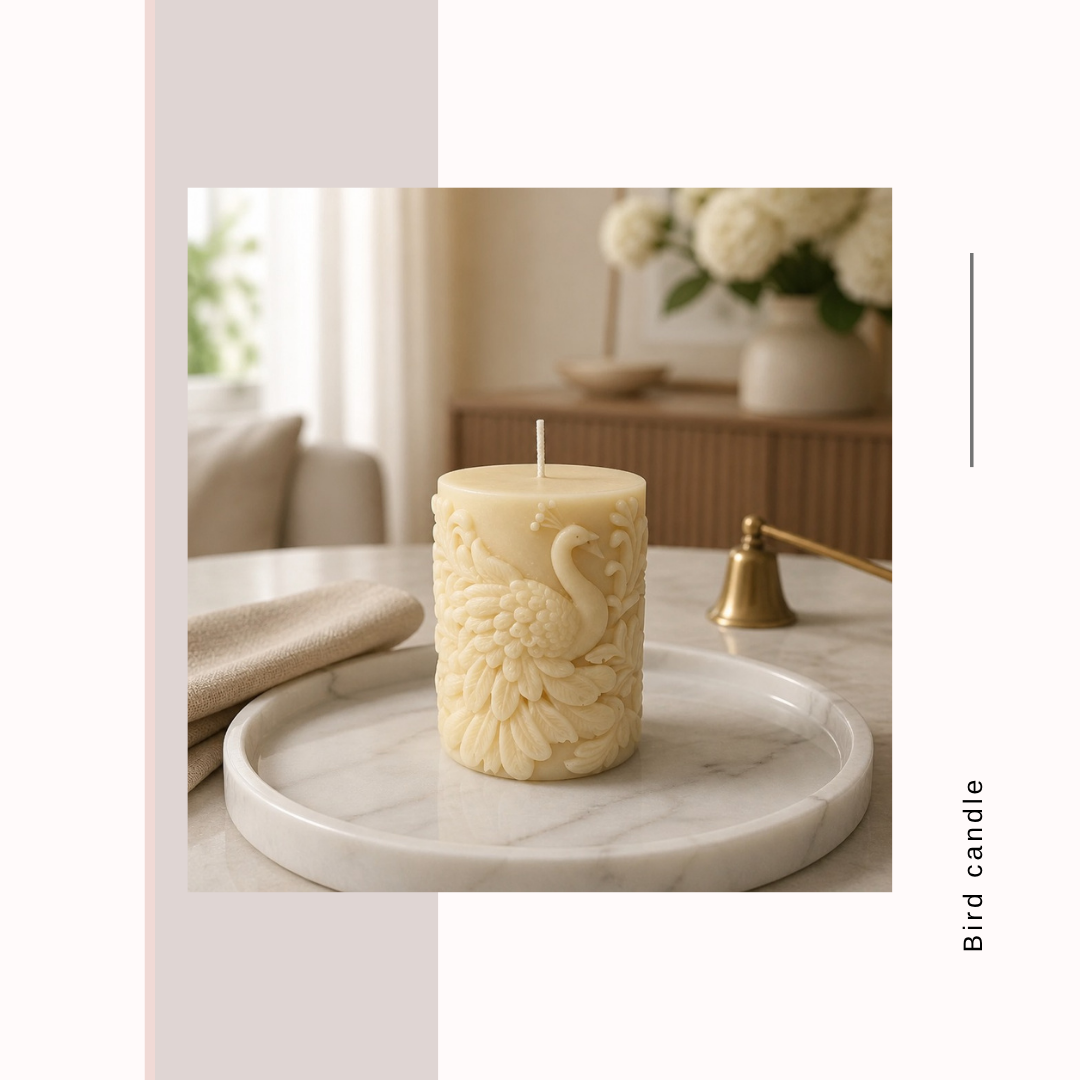 Woodland Whispers Peacock Candles