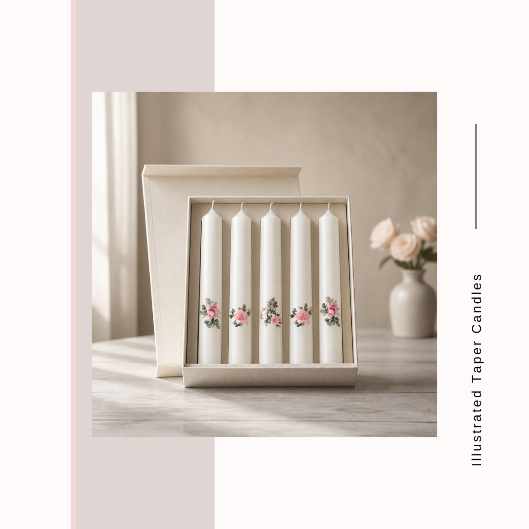 Illustrated Taper Candles