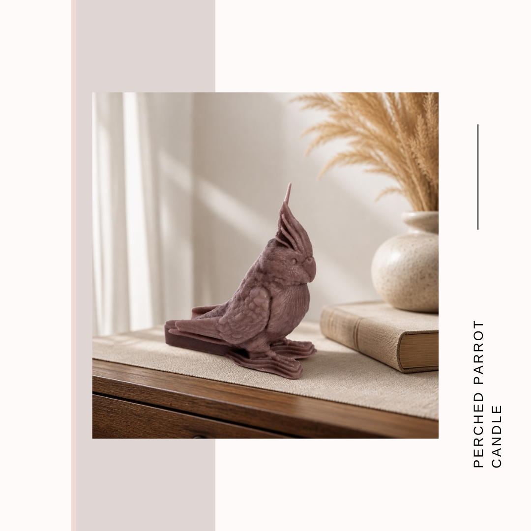 Perched Parrot Candle