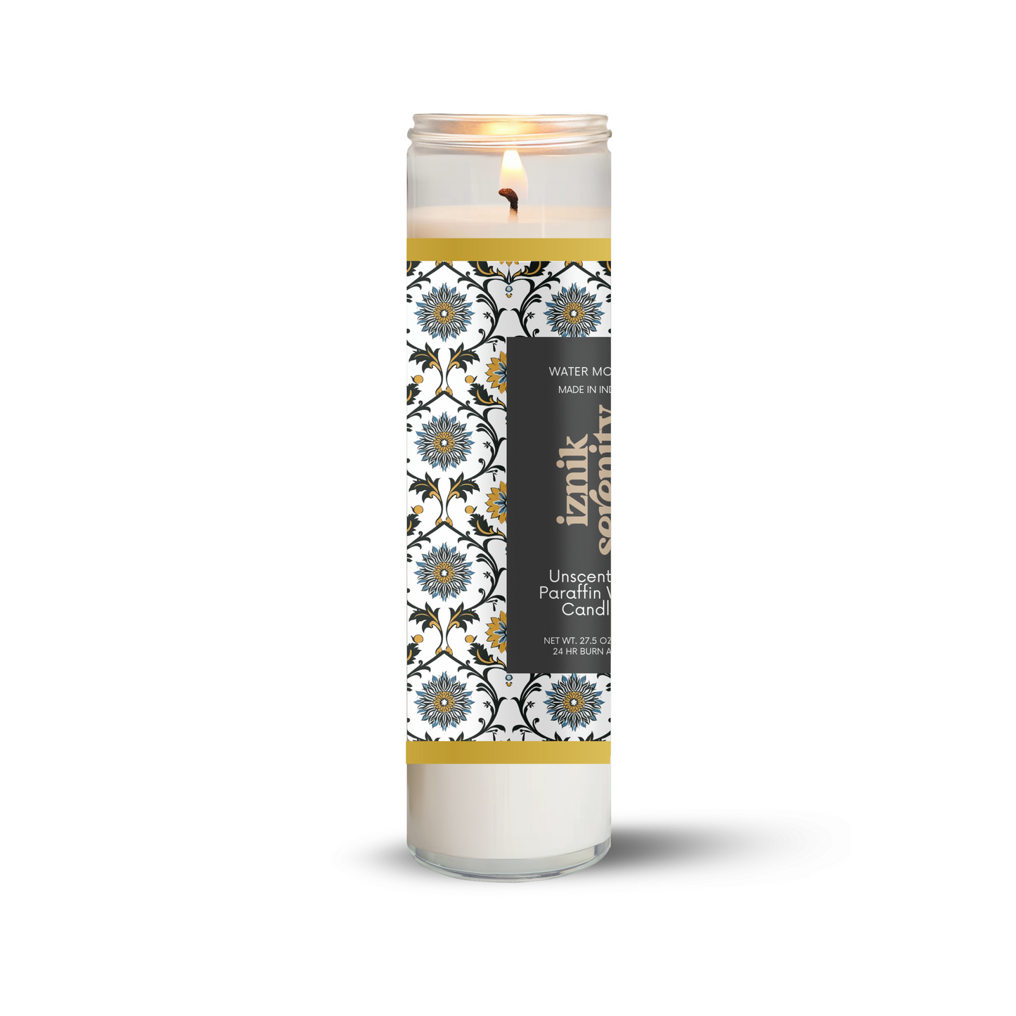 Long Burning Glass Candle