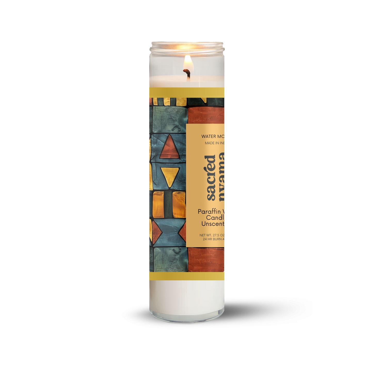 Long Burning Glass Candle