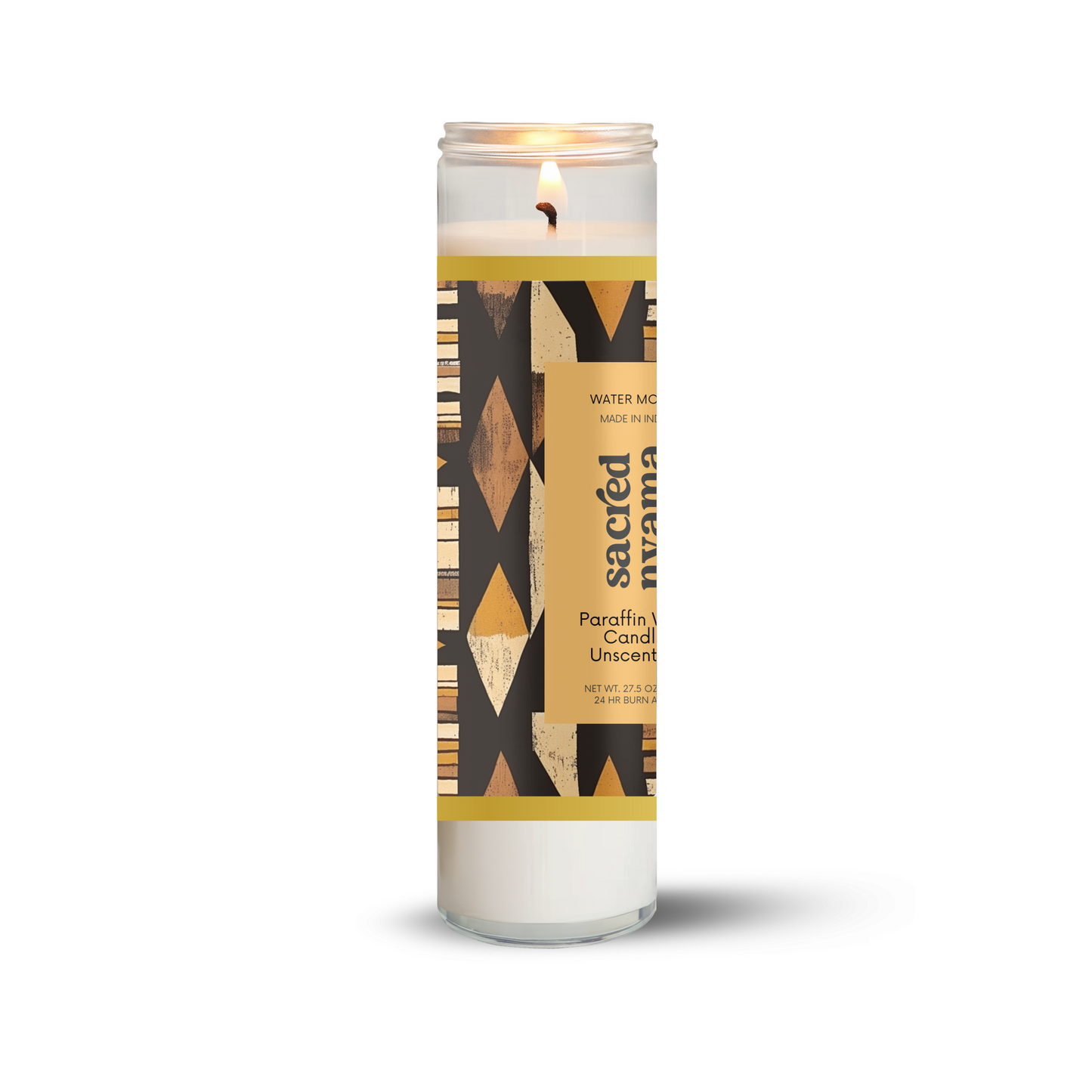 Long Burning Glass Candle