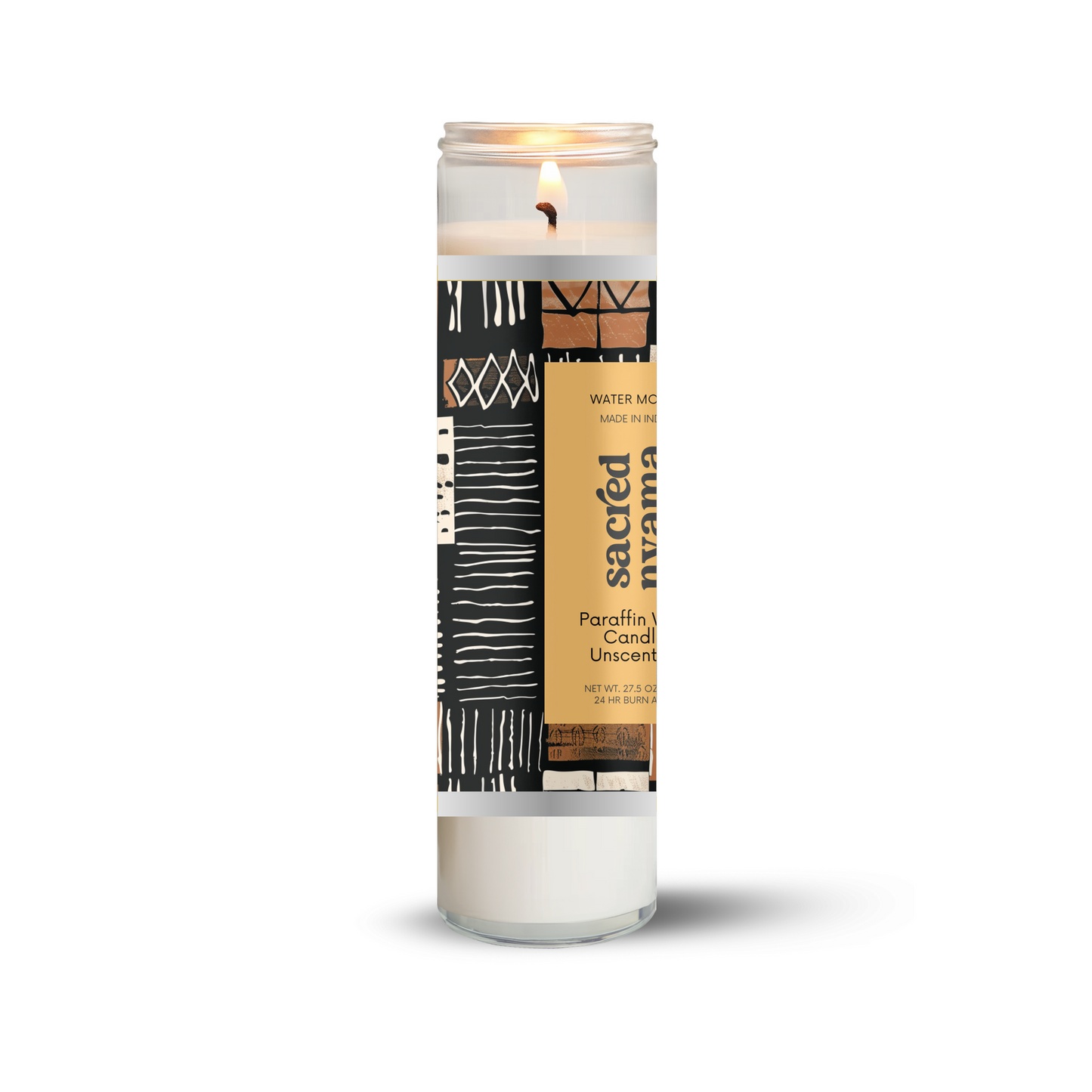 Long Burning Glass Candle