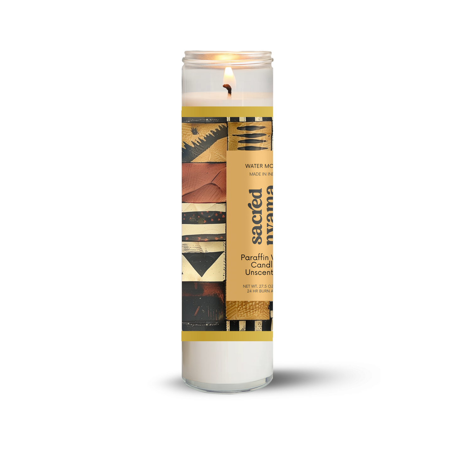 Long Burning Glass Candle