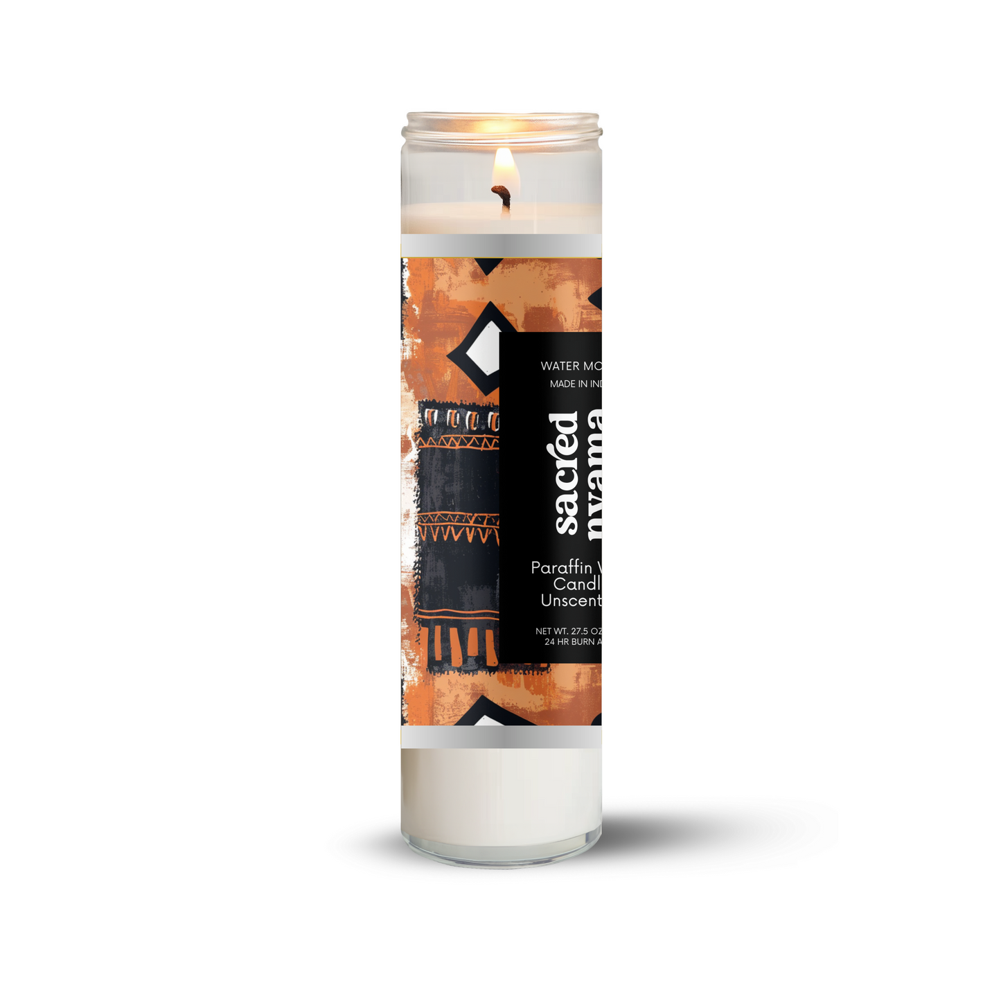 Long Burning Glass Candle