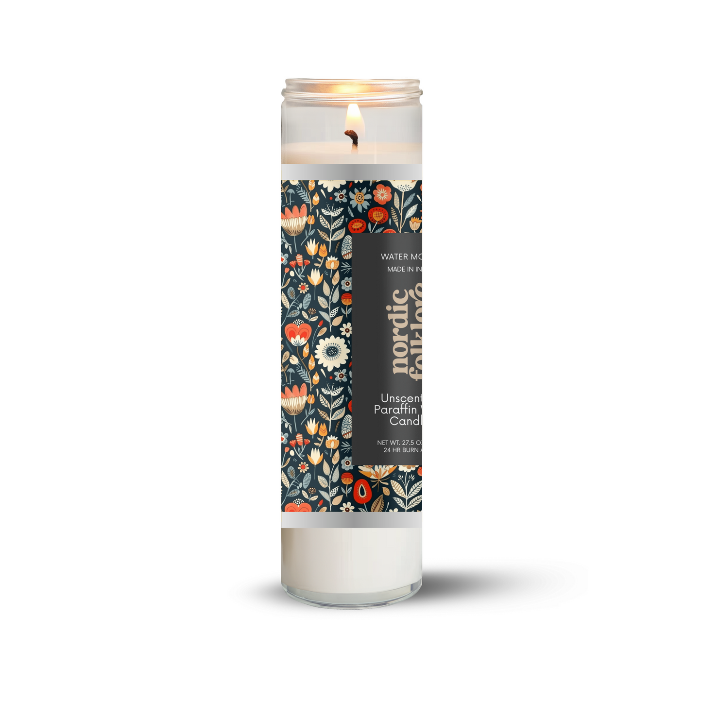 Long Burning Glass Candle