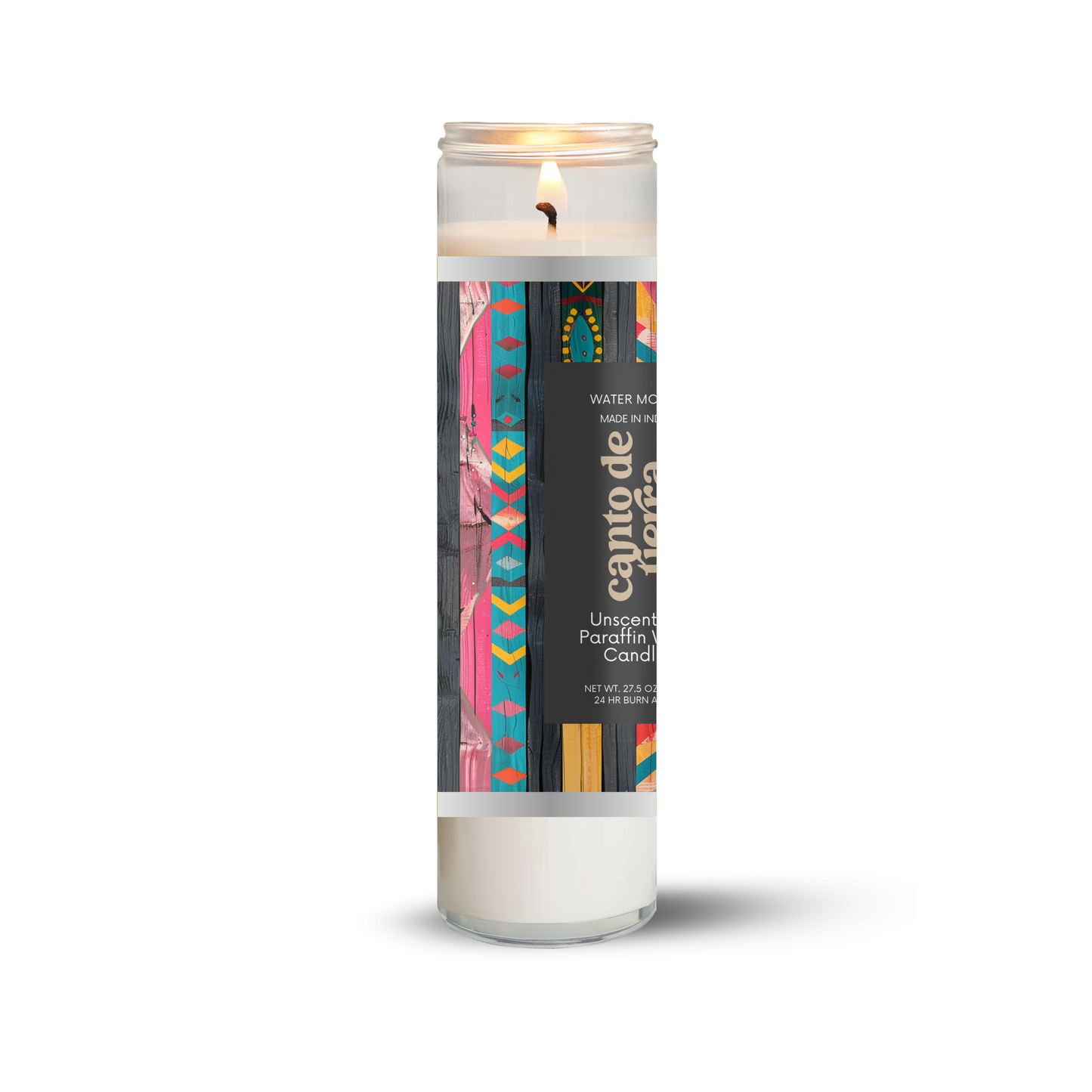 Long Burning Glass Candle