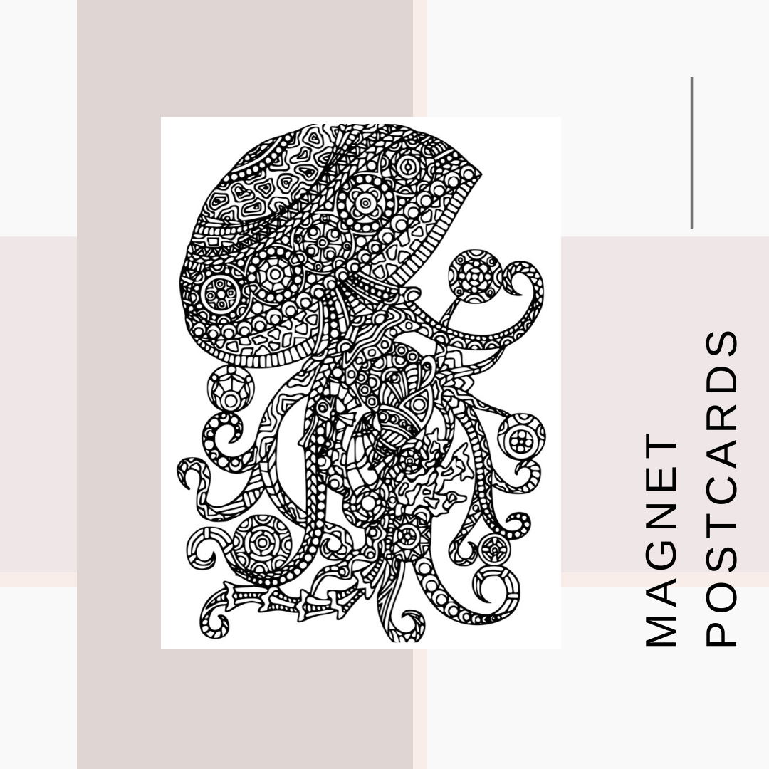 Magnet Postcards Zentangle