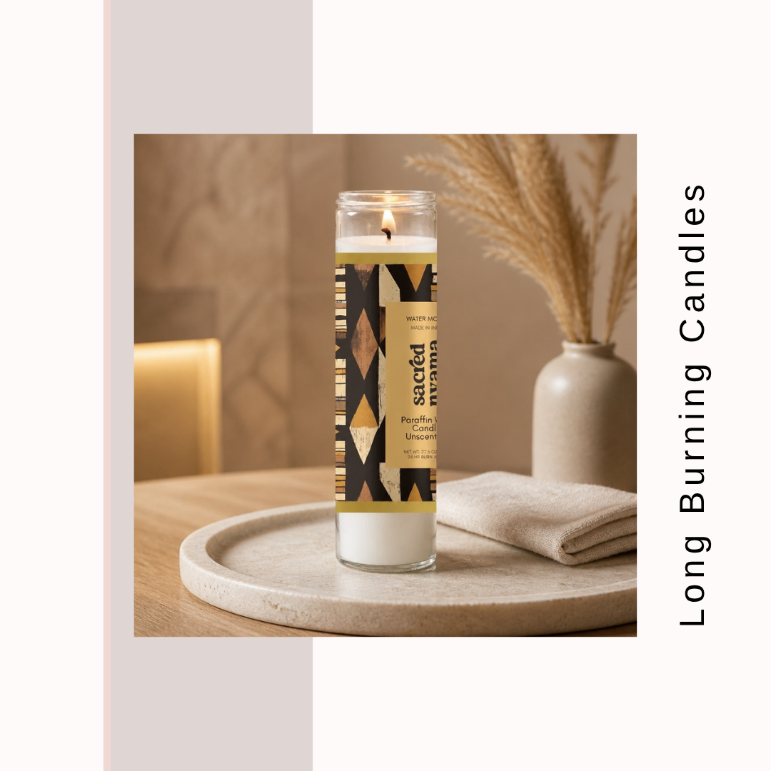 Long Burning Glass Candle