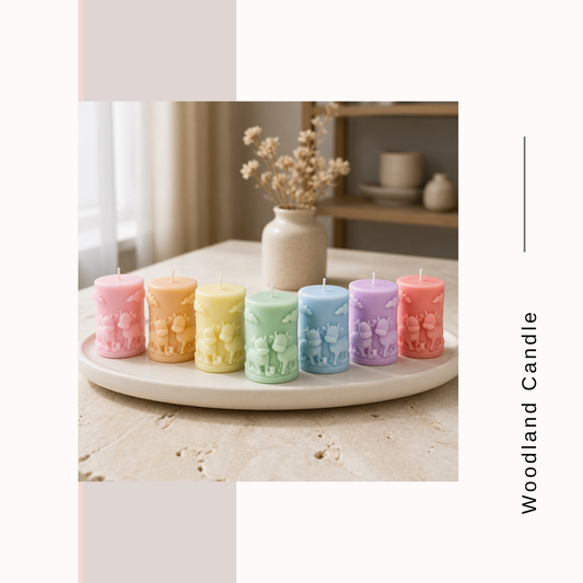 Woodland Whispers Cow Candles