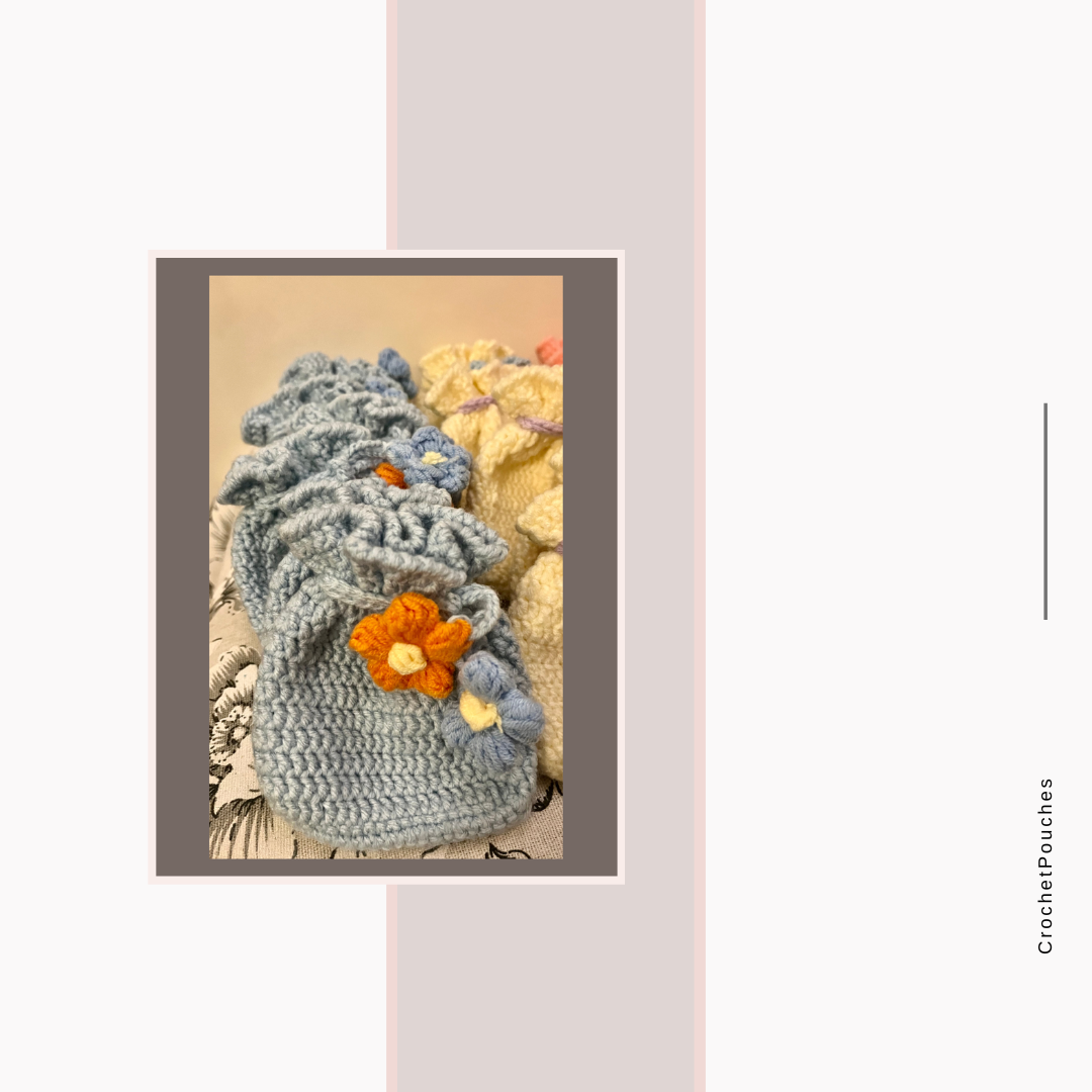 Handmade Crochet Bags (Set of 6)