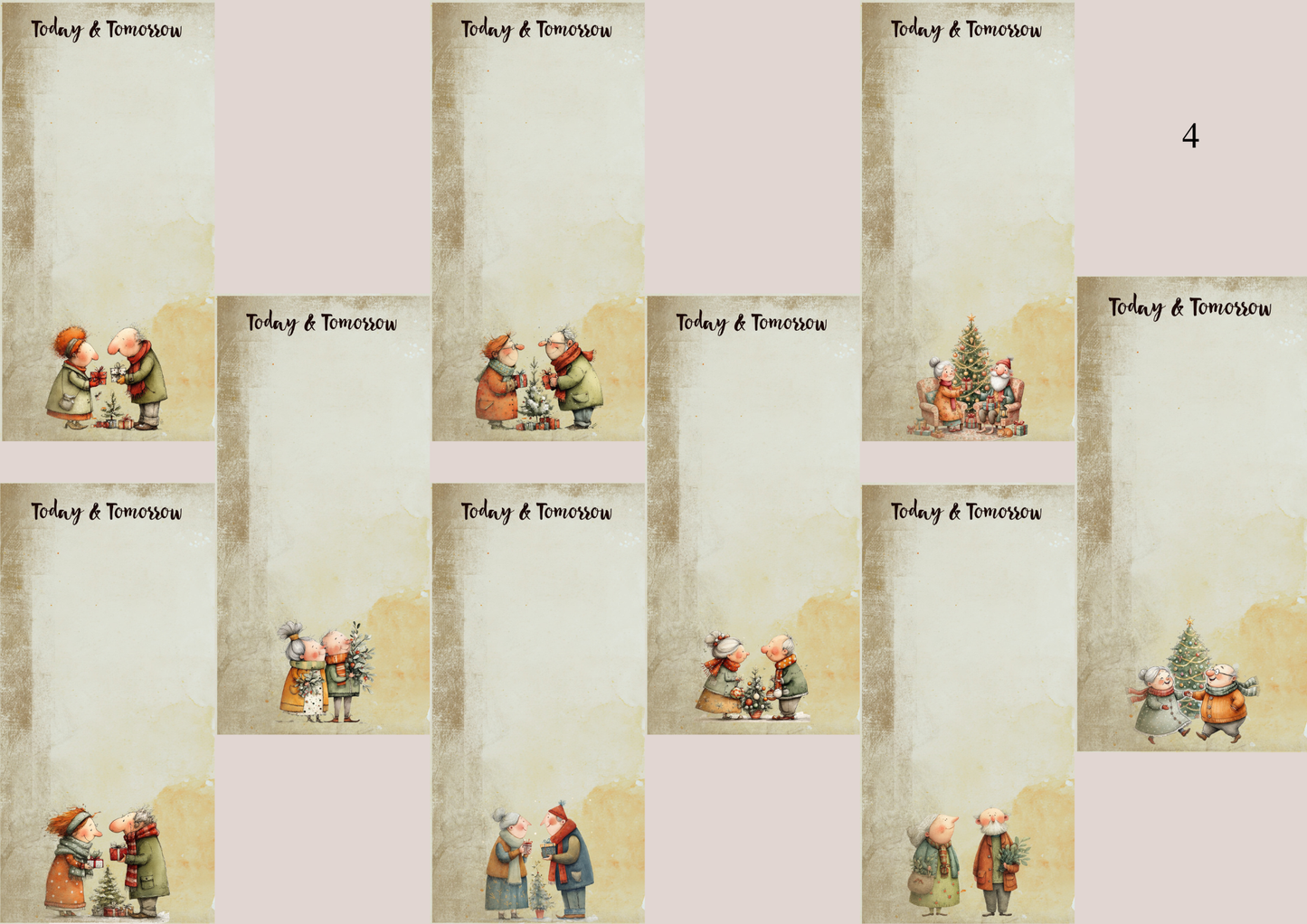 Illustrated Notepads Long (Set of 6)