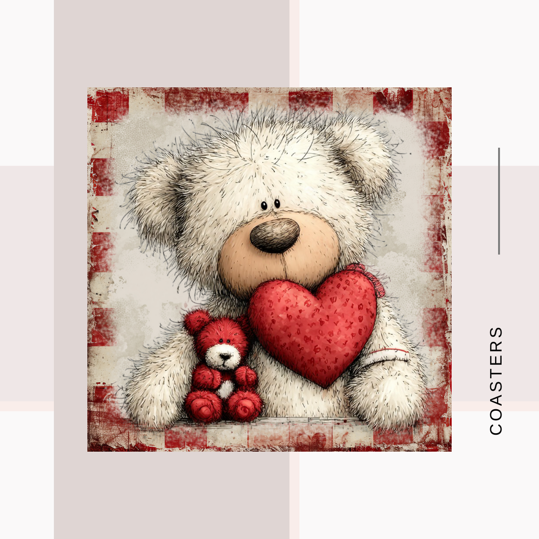 Teddy Bear Art Coasters