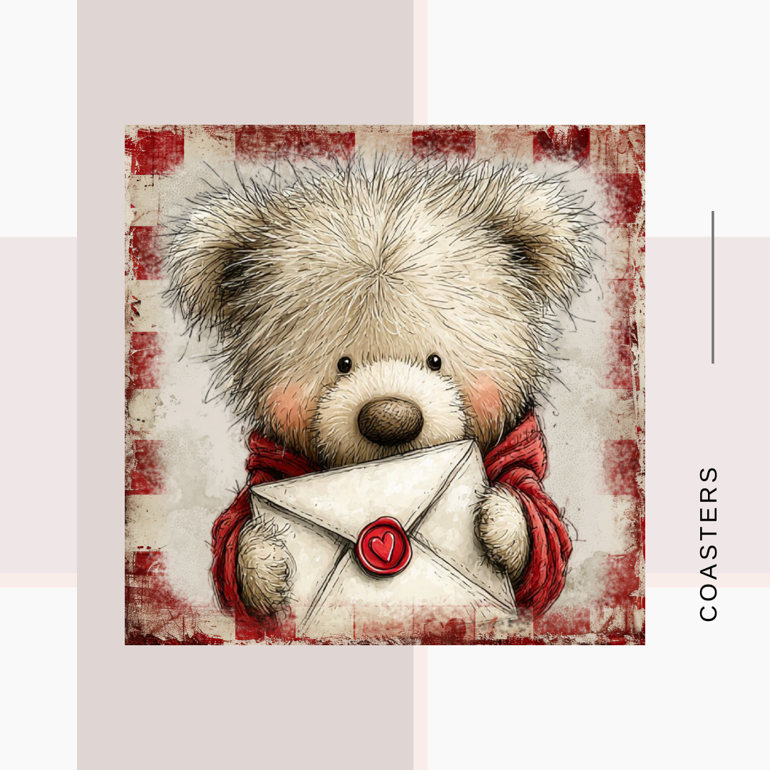 Teddy Bear Art Coasters