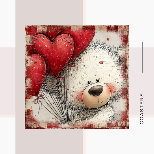 Teddy Bear Art Coasters