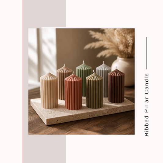 Ribbed Pillar candles