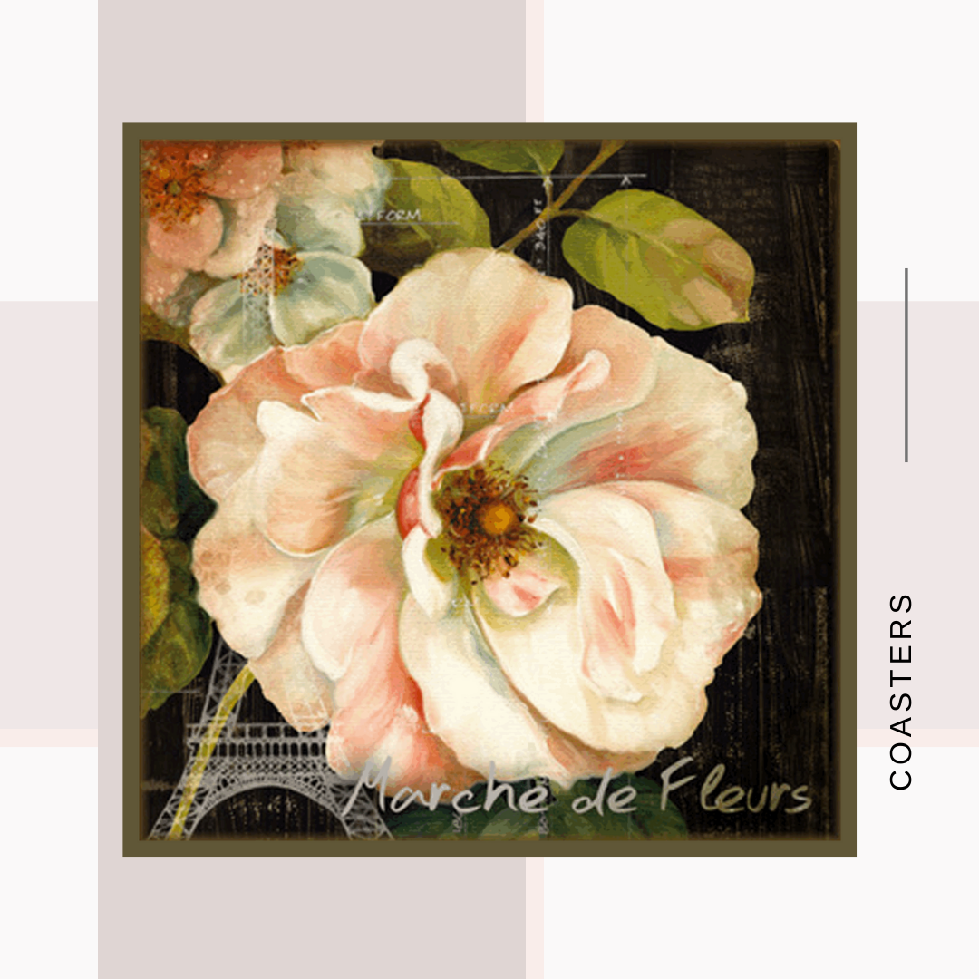 Vintage Floral Art Coasters