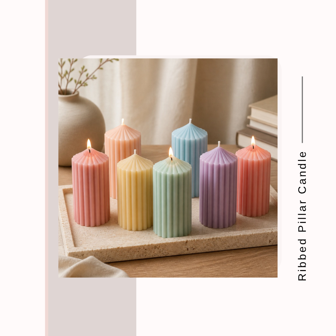 Ribbed Pillar candles
