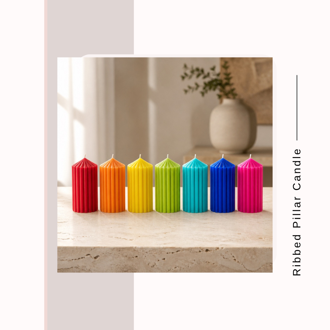 Ribbed Pillar candles