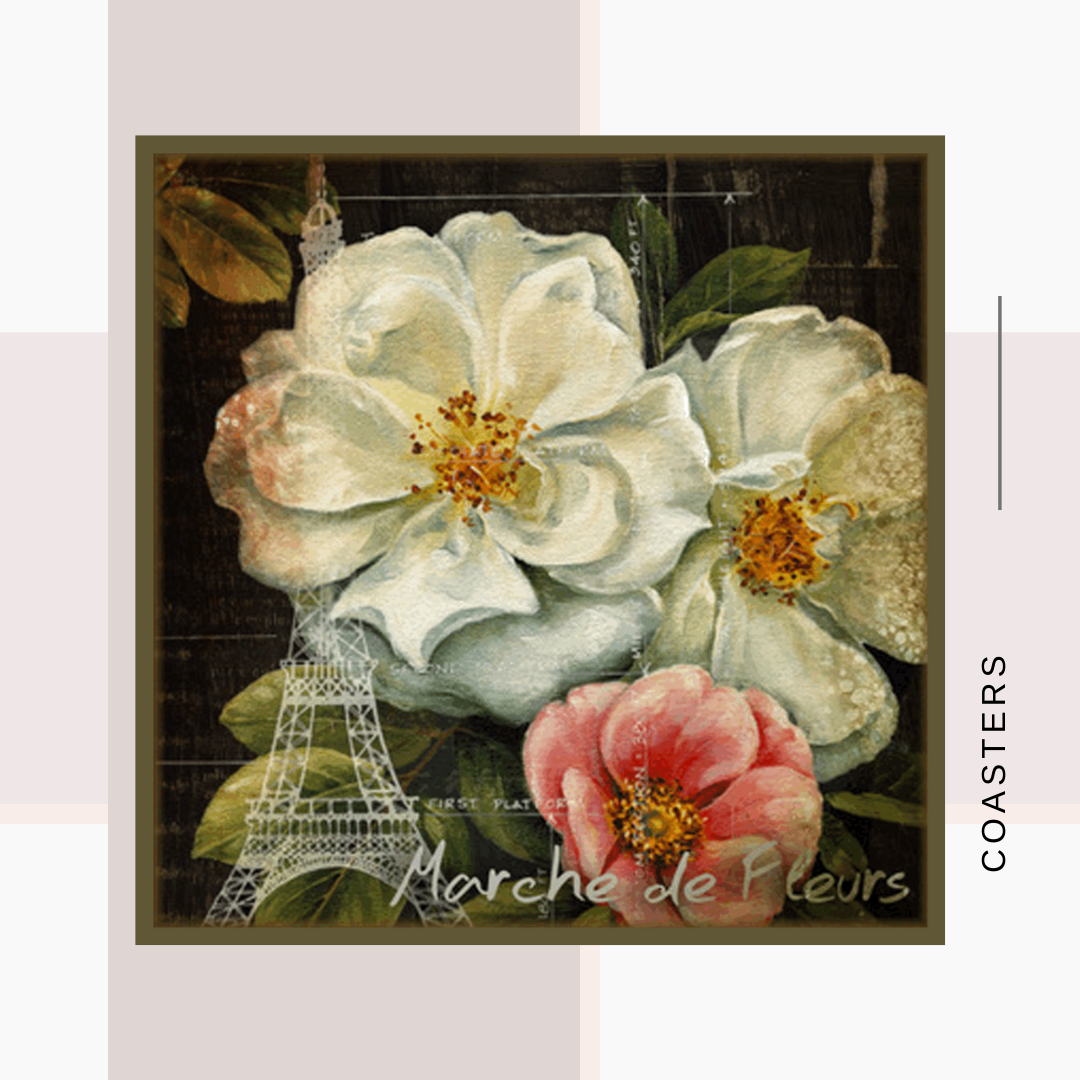 Vintage Floral Art Coasters