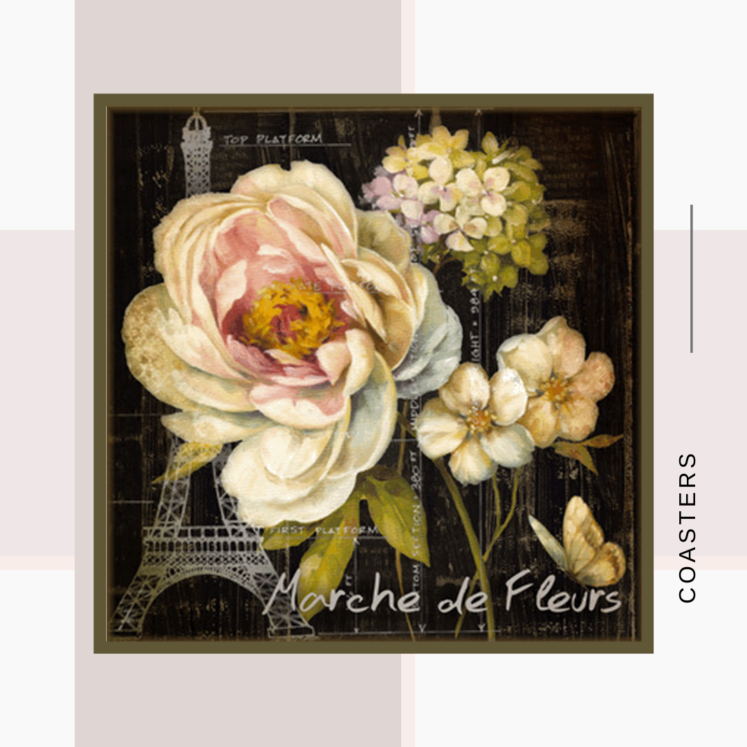 Vintage Floral Art Coasters