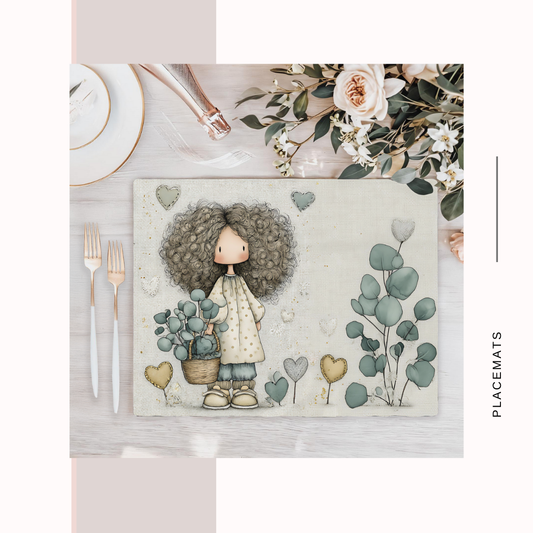 Wooden Placemats – (Set of 6) Green House