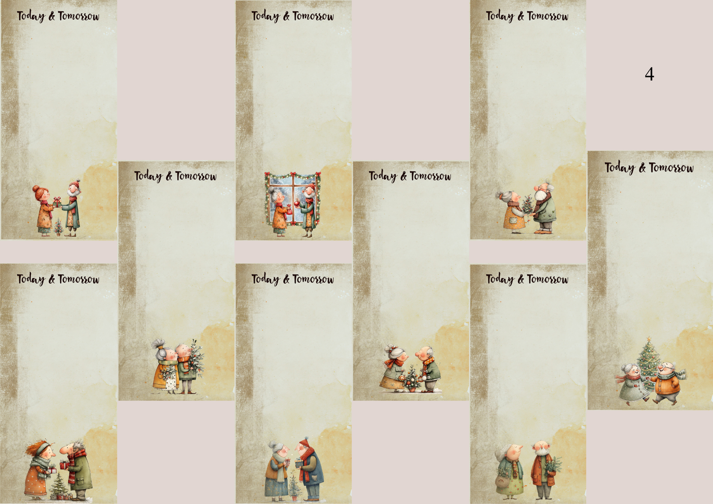 Illustrated Notepads Long (Set of 6)