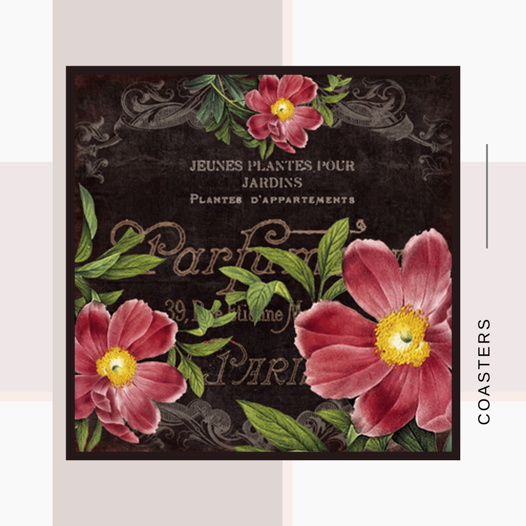 Vintage Floral Art Coasters