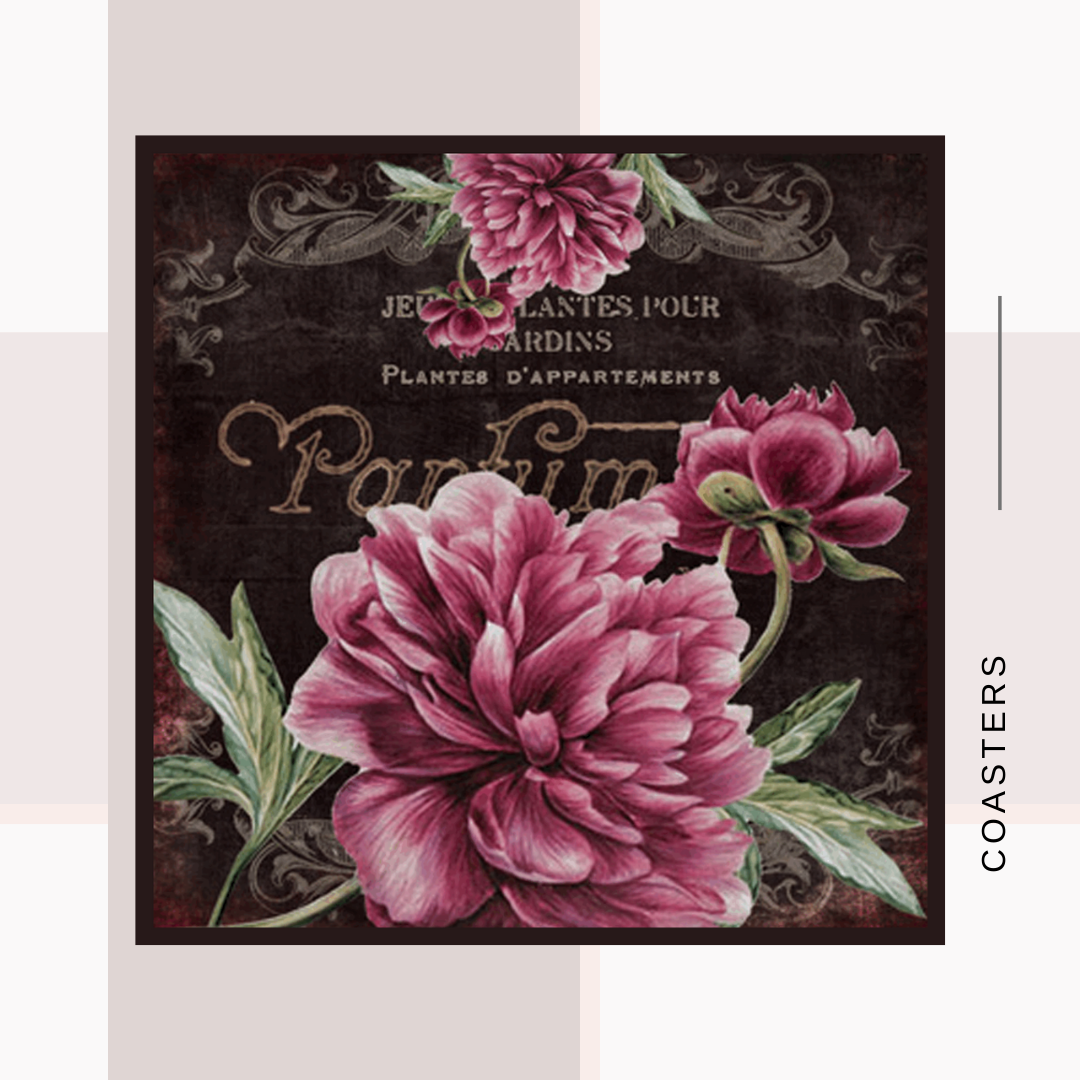 Vintage Floral Art Coasters