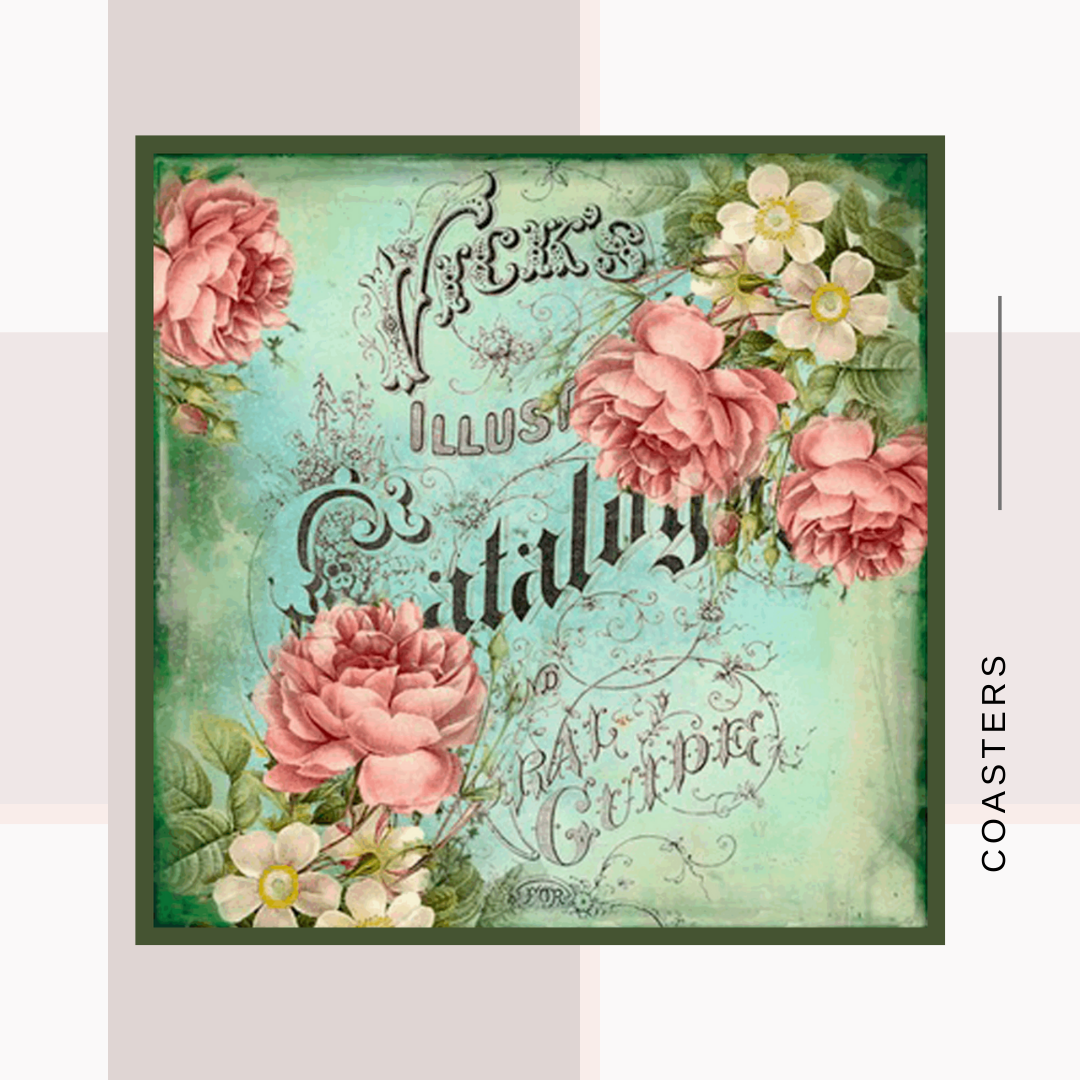 Vintage Floral Art Coasters