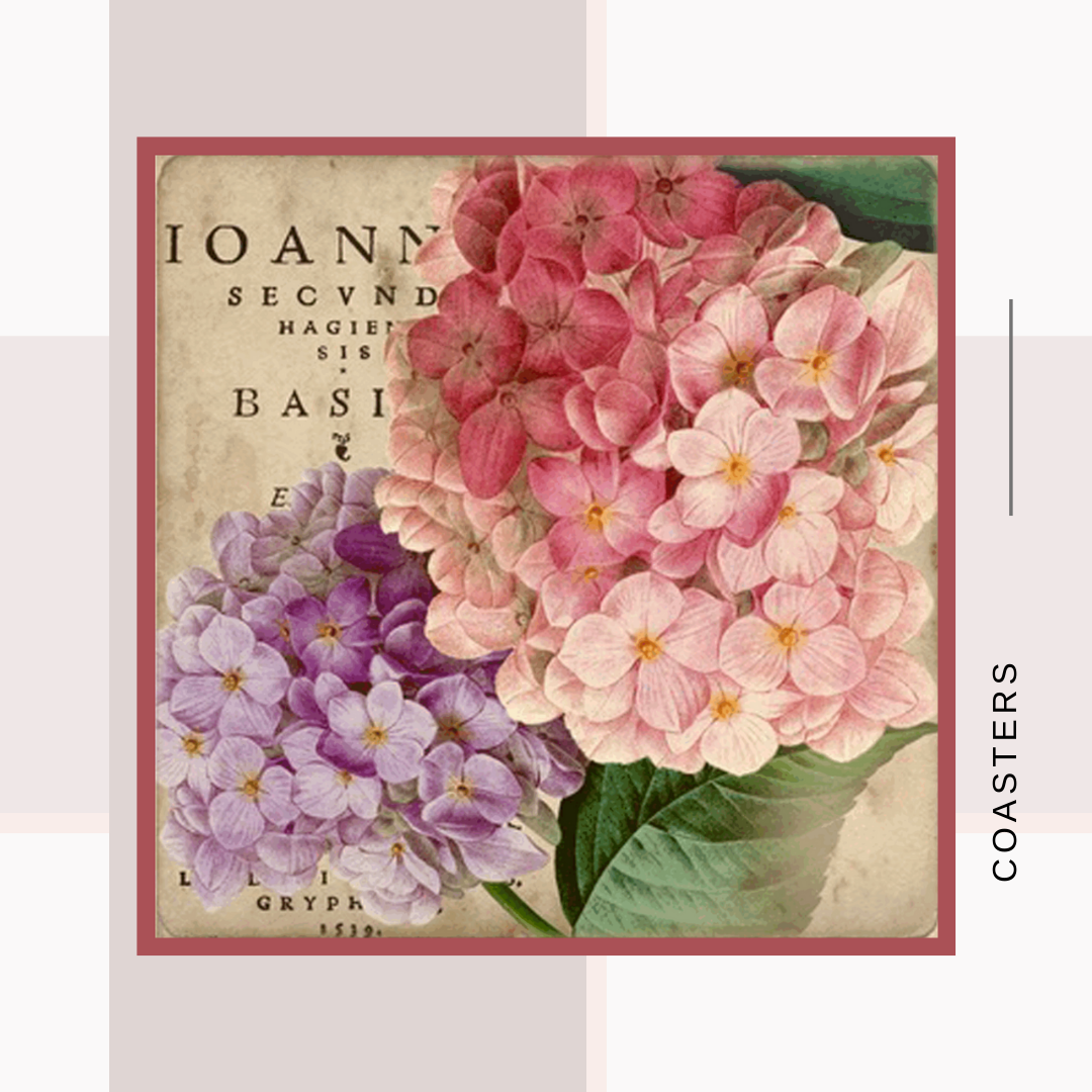 Vintage Floral Art Coasters