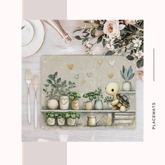 Wooden Placemats – (Set of 6) Green House