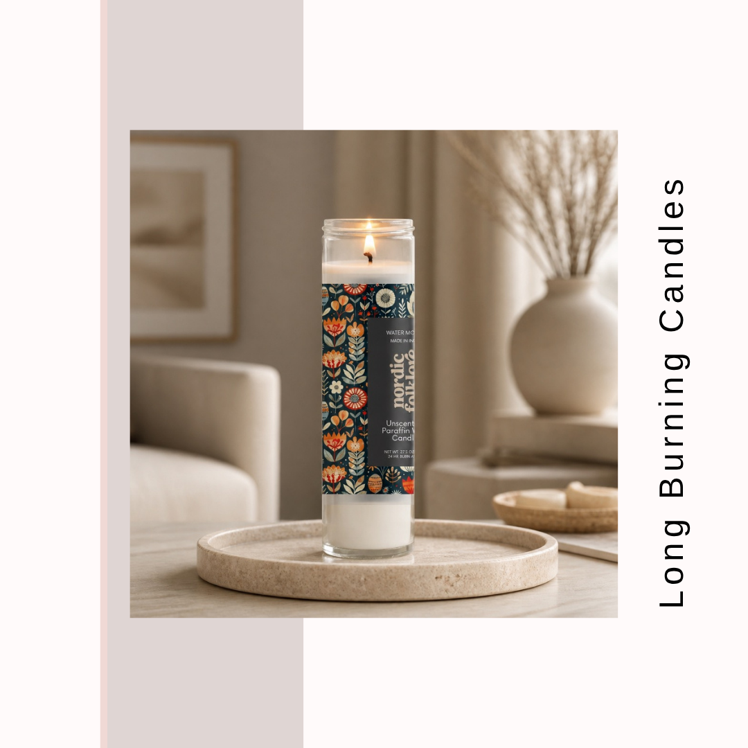 Long Burning Glass Candle