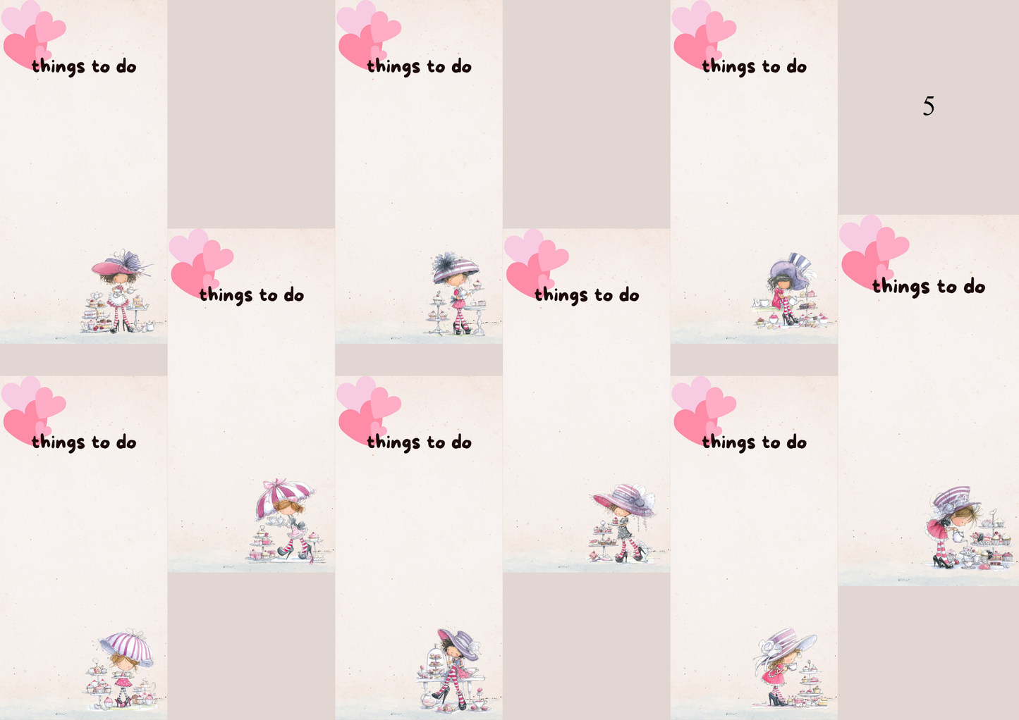 Illustrated Notepads Long (Set of 6)