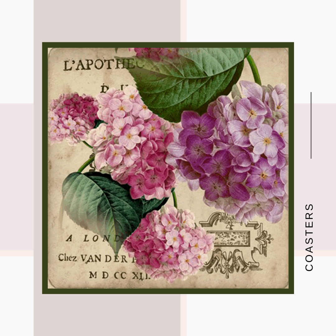 Vintage Floral Art Coasters