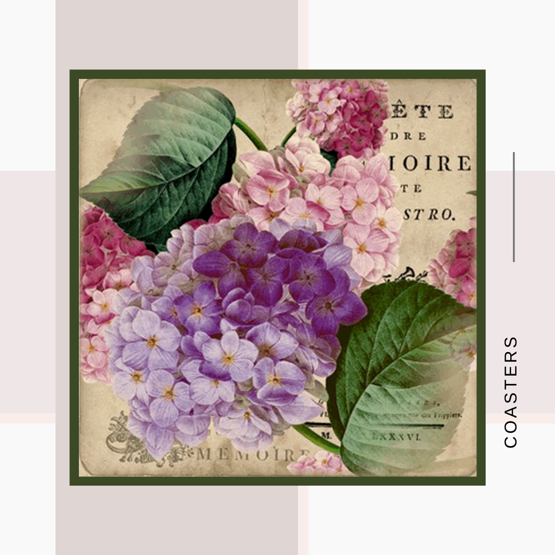 Vintage Floral Art Coasters
