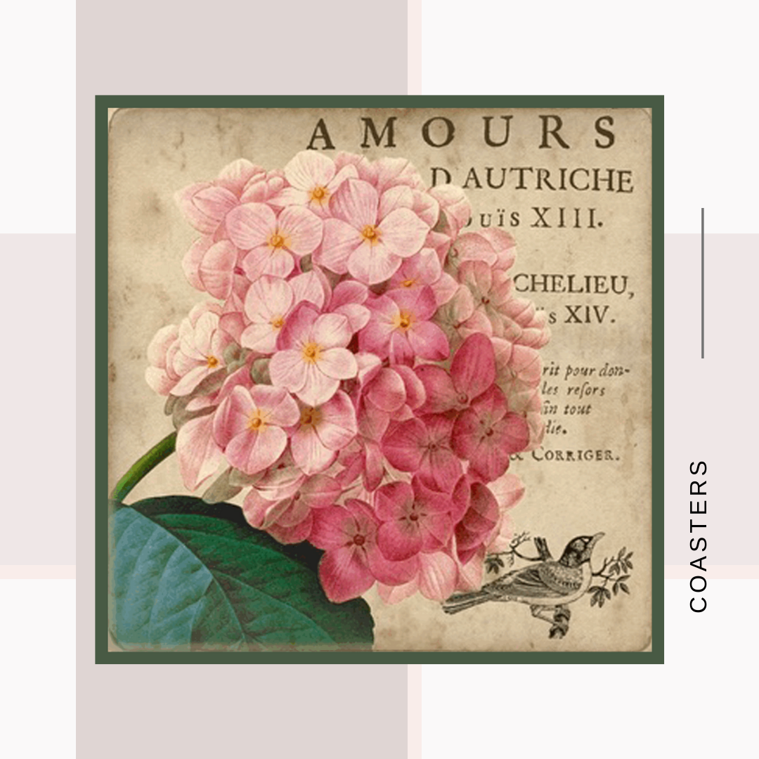 Vintage Floral Art Coasters